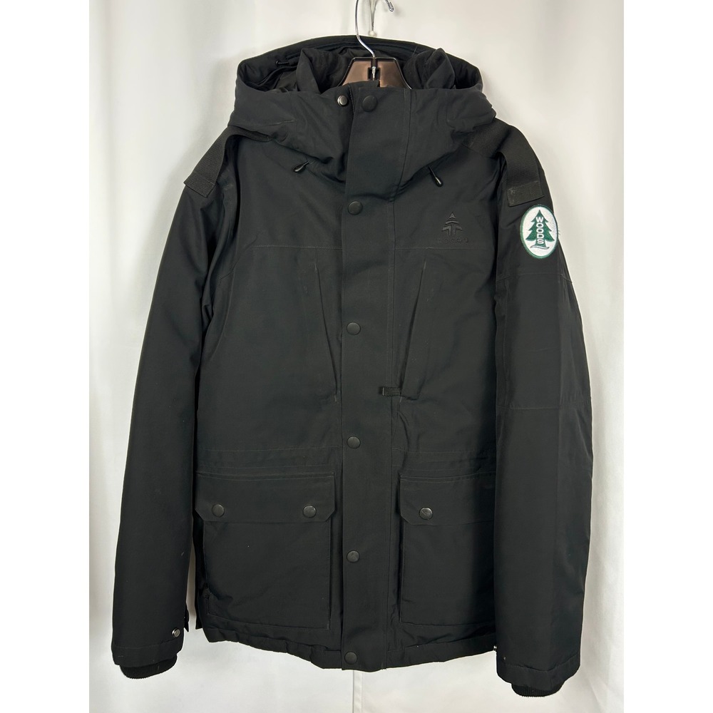 Woods‎ Alsek Black Down Parka Jacket Hooded Insulated Outdoor Gorpcore Small